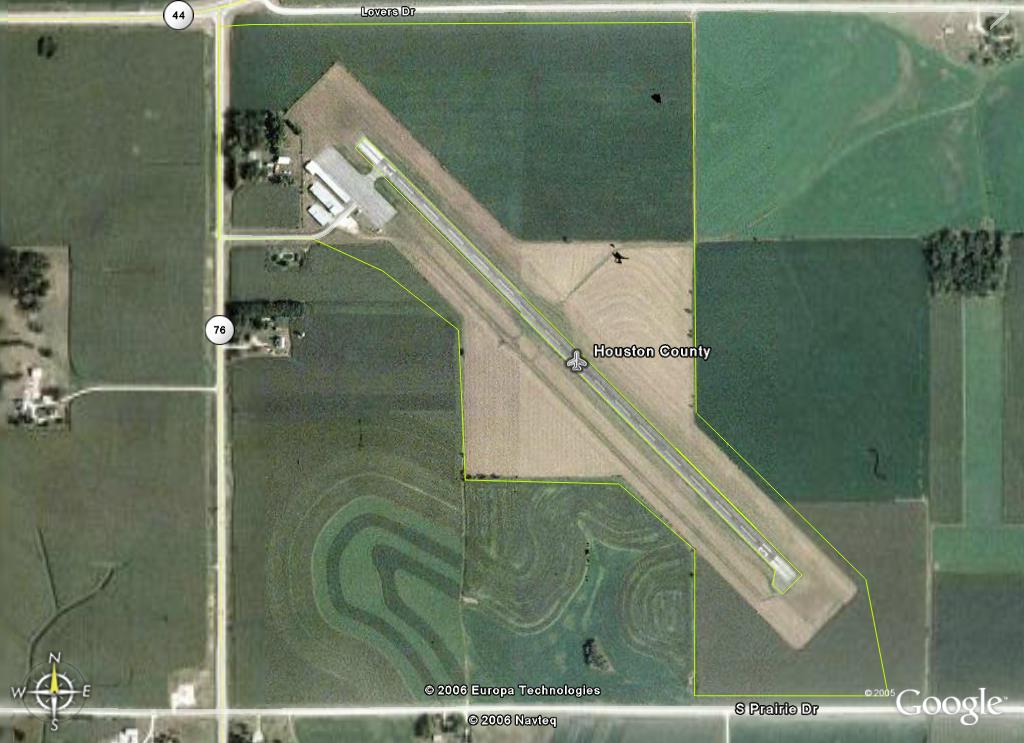 KCHU - Houston County Airport, Overhead Aerial View